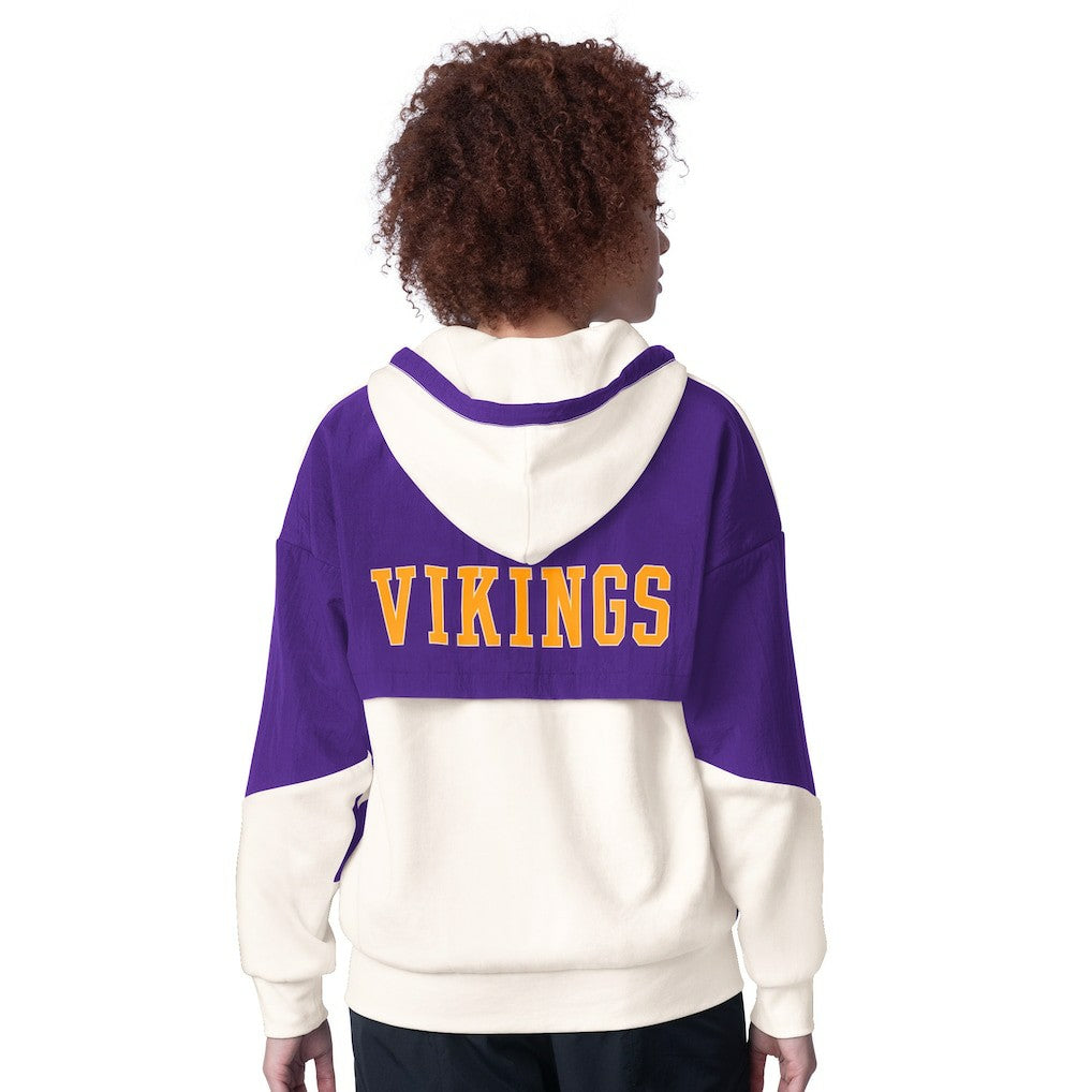Minnesota Vikings Starter Women's Scrimmage Full-Zip Hoodie - White for sale