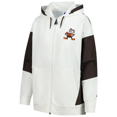 Cleveland Browns Starter Women's Scrimmage Full-Zip Hoodie - White discount