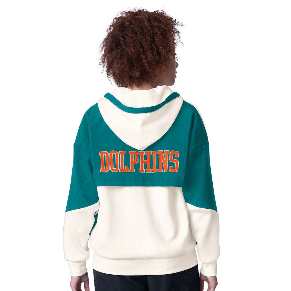 Miami Dolphins Starter Women's Scrimmage Full-Zip Hoodie - White for sale
