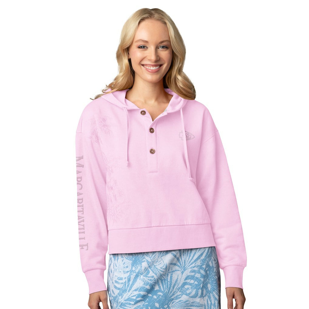 Kansas City Chiefs Margaritaville Women's Island Dream Solid Pullover Hoodie - Pink sale