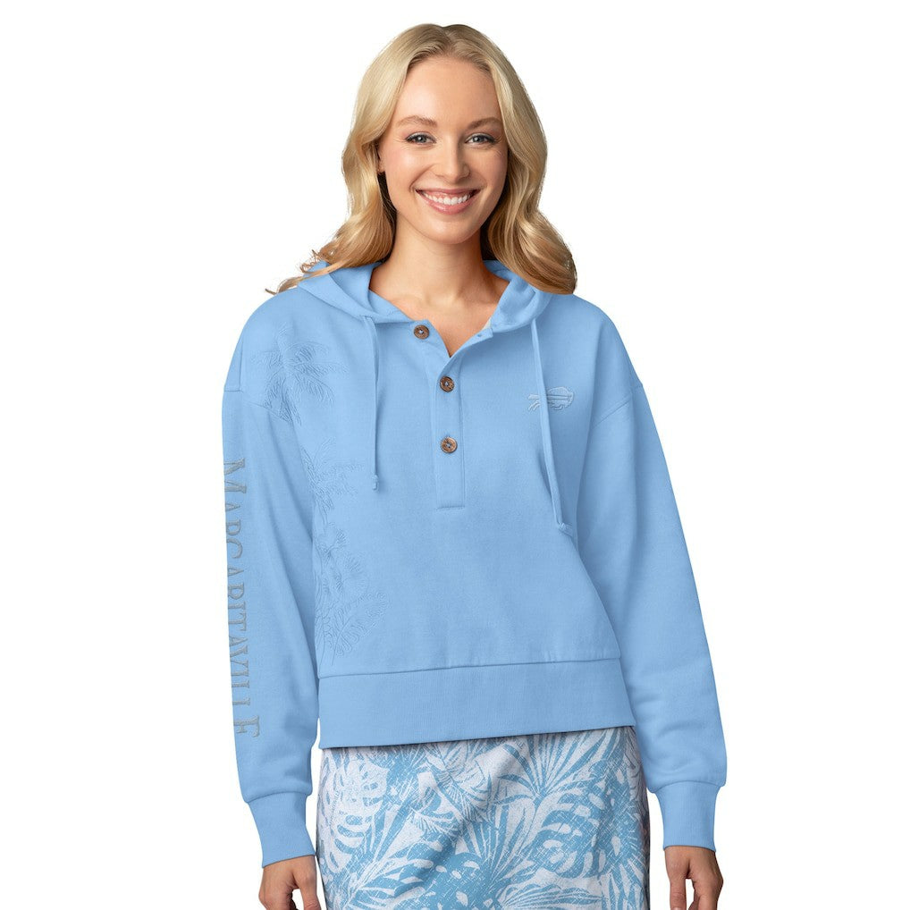 Buffalo Bills Margaritaville Women's Island Dream Solid Pullover Hoodie - Blue discount
