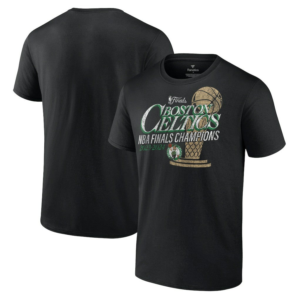 Boston Celtics 2024 NBA Finals Champions Fast Break Finish Trophy T-Shirt - Black | Fanatics shop