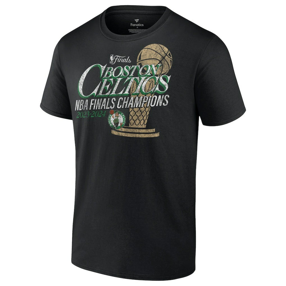 Boston Celtics 2024 NBA Finals Champions Fast Break Finish Trophy T-Shirt - Black | Fanatics shop