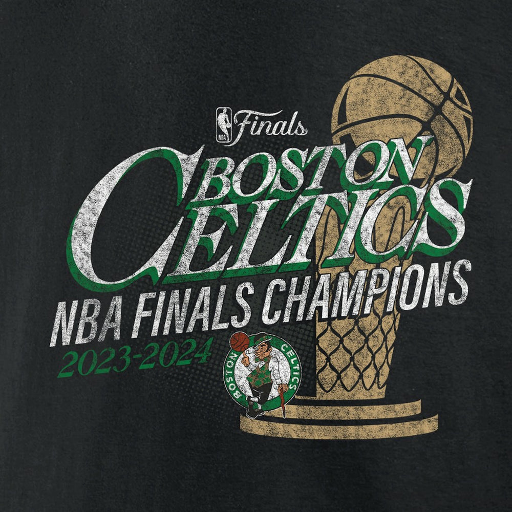 Boston Celtics 2024 NBA Finals Champions Fast Break Finish Trophy T-Shirt - Black | Fanatics shop