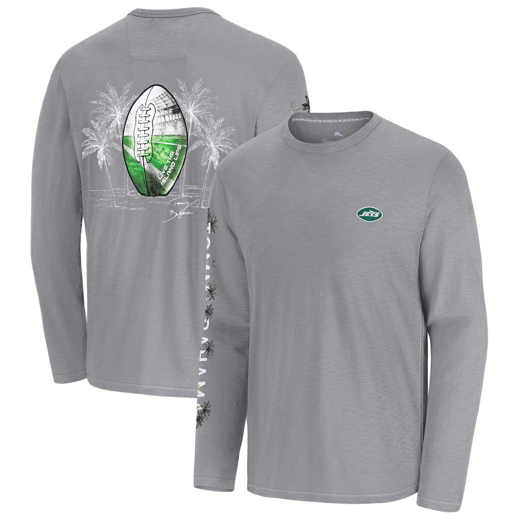 New York Jets Oasis Endzone Lux Long Sleeve T-Shirt - Gray discount