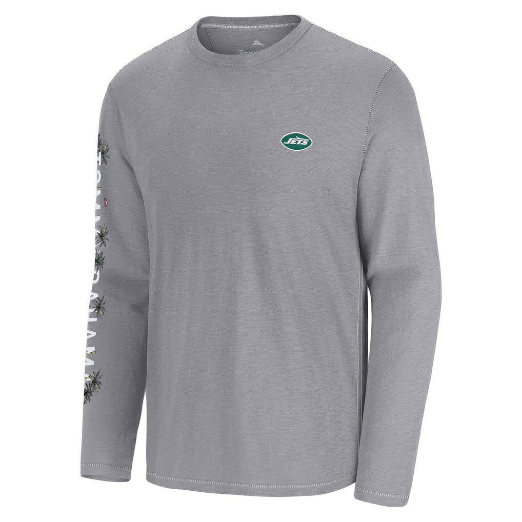 New York Jets Oasis Endzone Lux Long Sleeve T-Shirt - Gray discount