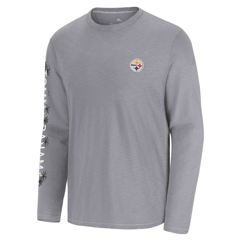 Pittsburgh Steelers Oasis Endzone Lux Long Sleeve T-Shirt - Gray discount