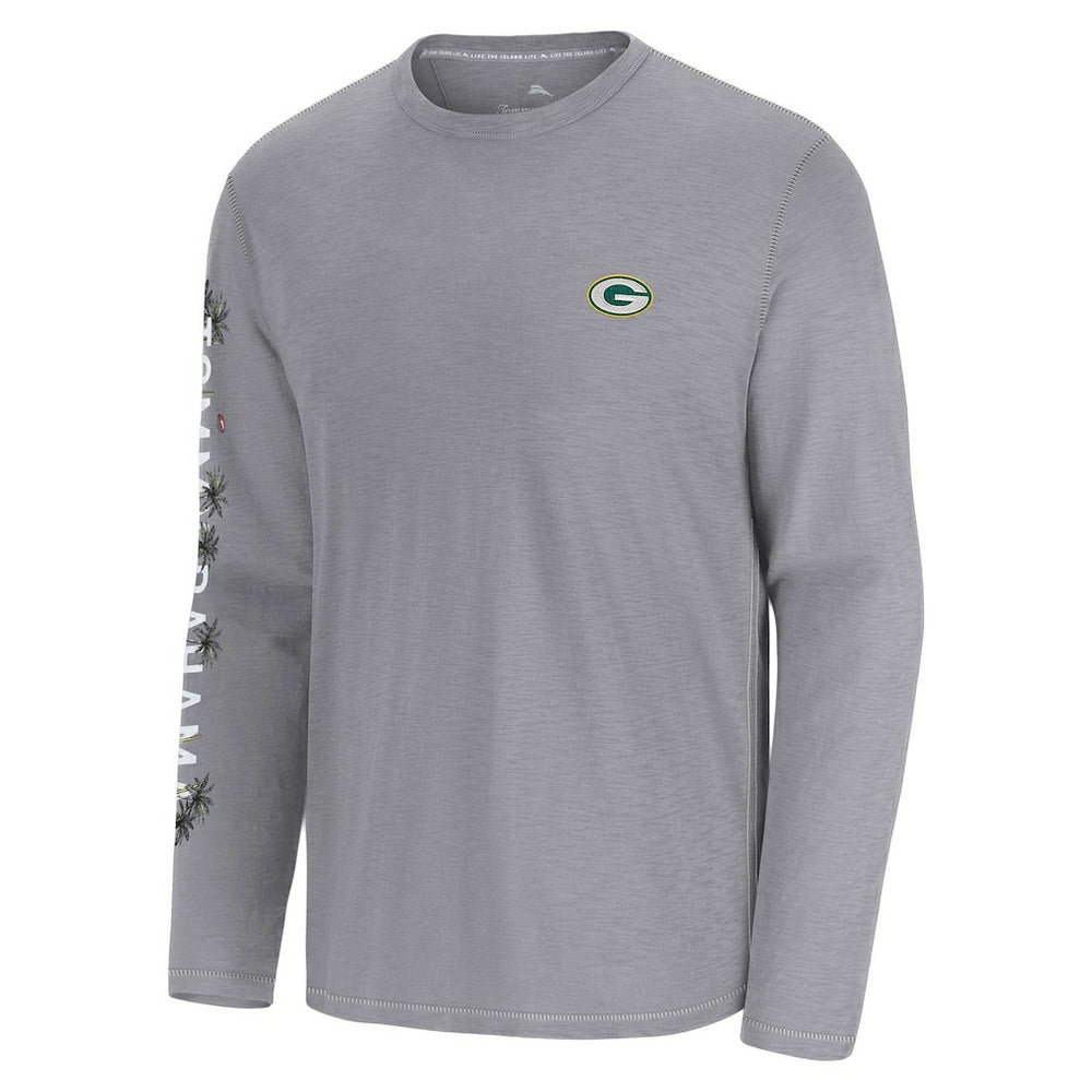 Green Bay Packers Oasis Endzone Lux Long Sleeve T-Shirt - Gray cheap