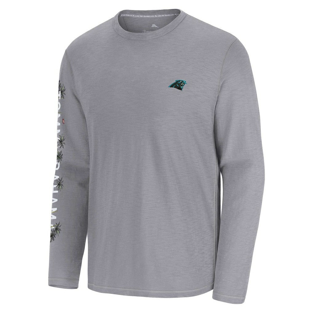 Carolina Panthers Oasis Endzone Lux Long Sleeve T-Shirt - Gray on sale