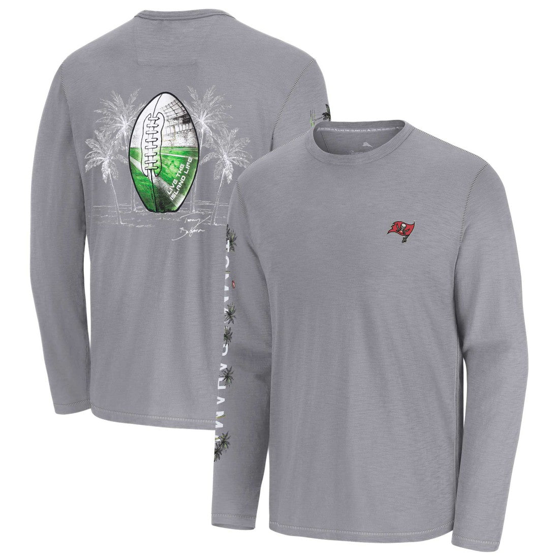 Tampa Bay Buccaneers Oasis Endzone Lux Long Sleeve T-Shirt - Gray for sale