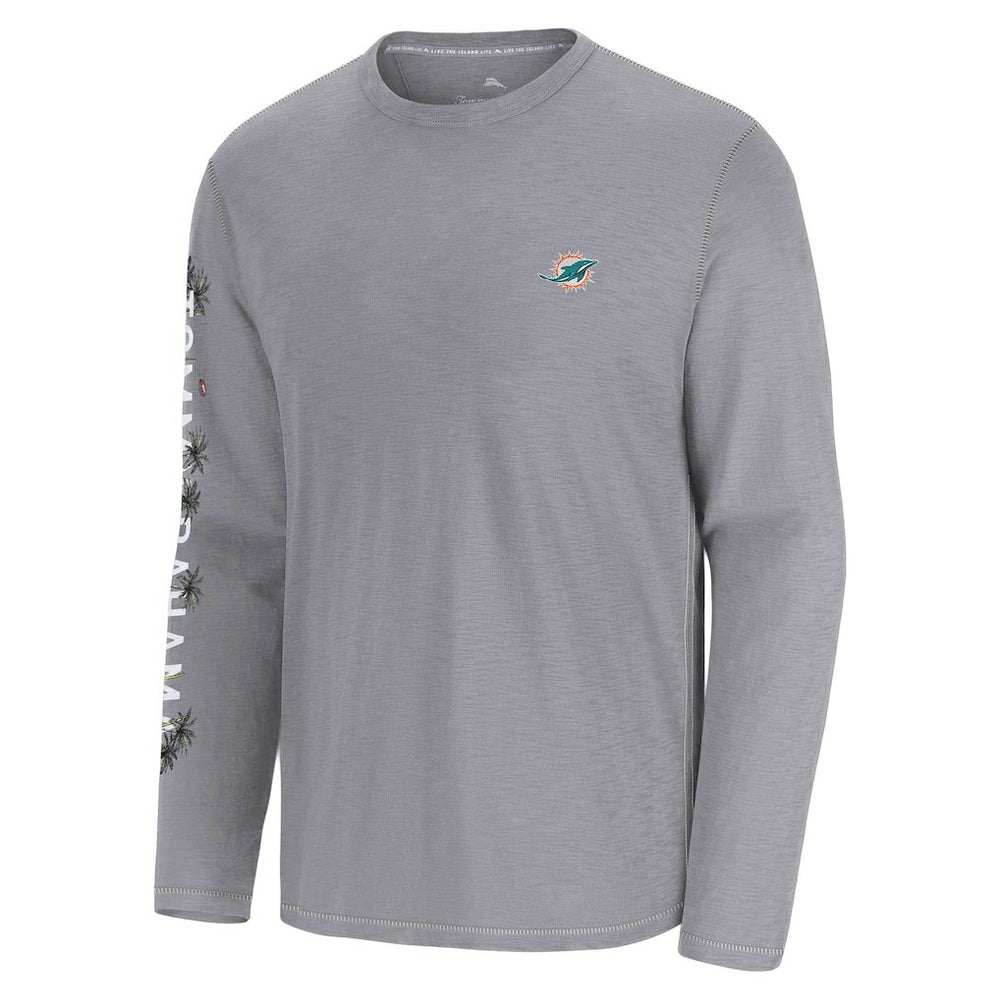 Miami Dolphins Oasis Endzone Lux Long Sleeve T-Shirt - Gray cheap