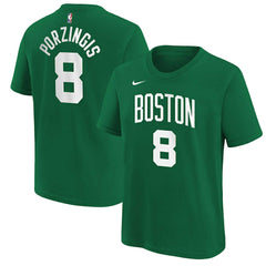 Kristaps Porzingis Boston Celtics Youth Icon Name & Number T-Shirt - Kelly Green | Nike shop