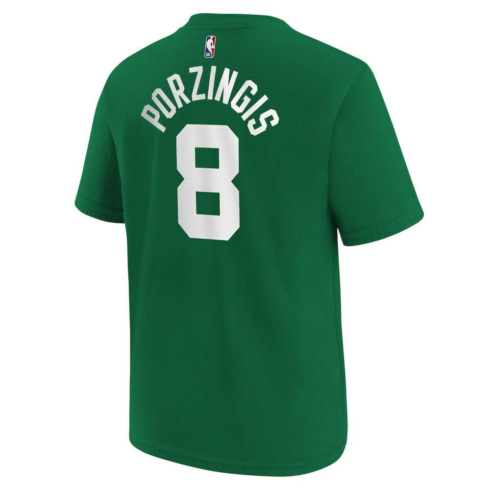 Kristaps Porzingis Boston Celtics Youth Icon Name & Number T-Shirt - Kelly Green | Nike shop