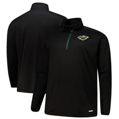 Minnesota Wild Fanatics Big & Tall Authentic Pro Quarter-Zip Top Black