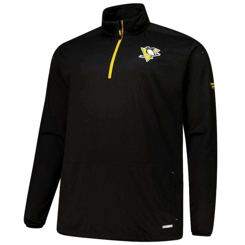 Pittsburgh Penguins Fanatics Big & Tall Authentic Pro Quarter-Zip Top Black