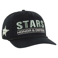 Dallas Stars '47 OHT Military Appreciation Homeland Honor and Defend Hitch Adjustable Hat Black