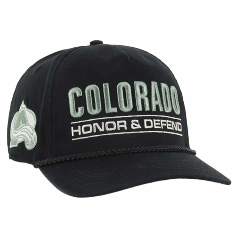 Colorado Avalanche '47 OHT Military Appreciation Homeland Honor and Defend Hitch Adjustable Hat Black