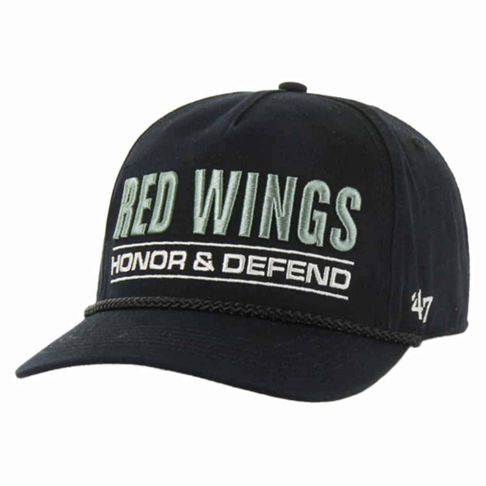 Detroit Red Wings '47 OHT Military Appreciation Homeland Honor and Defend Hitch Adjustable Hat Black