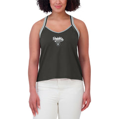 Las Vegas Raiders WEAR by Erin Andrews Women's Cross Strap Tri-Blend Tank Top - Black on sale