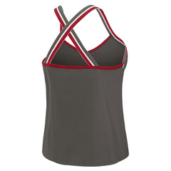 Tampa Bay Buccaneers WEAR by Erin Andrews Women's Cross Strap Tri-Blend Tank Top - Pewter outlet