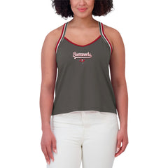 Tampa Bay Buccaneers WEAR by Erin Andrews Women's Cross Strap Tri-Blend Tank Top - Pewter outlet