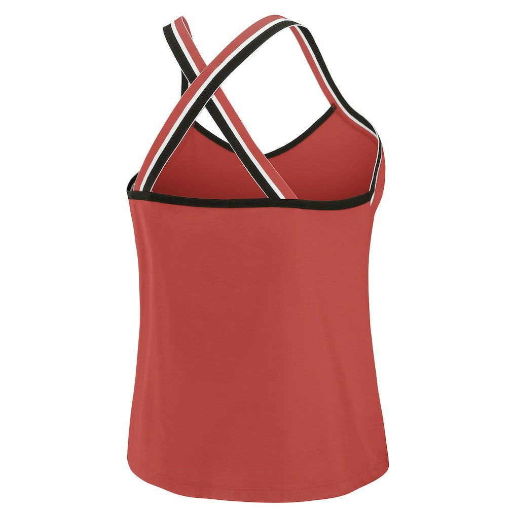 Atlanta Falcons WEAR by Erin Andrews Women's Cross Strap Tri-Blend Tank Top - Red online