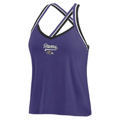 Baltimore Ravens WEAR by Erin Andrews Women's Cross Strap Tri-Blend Tank Top - Purple outlet