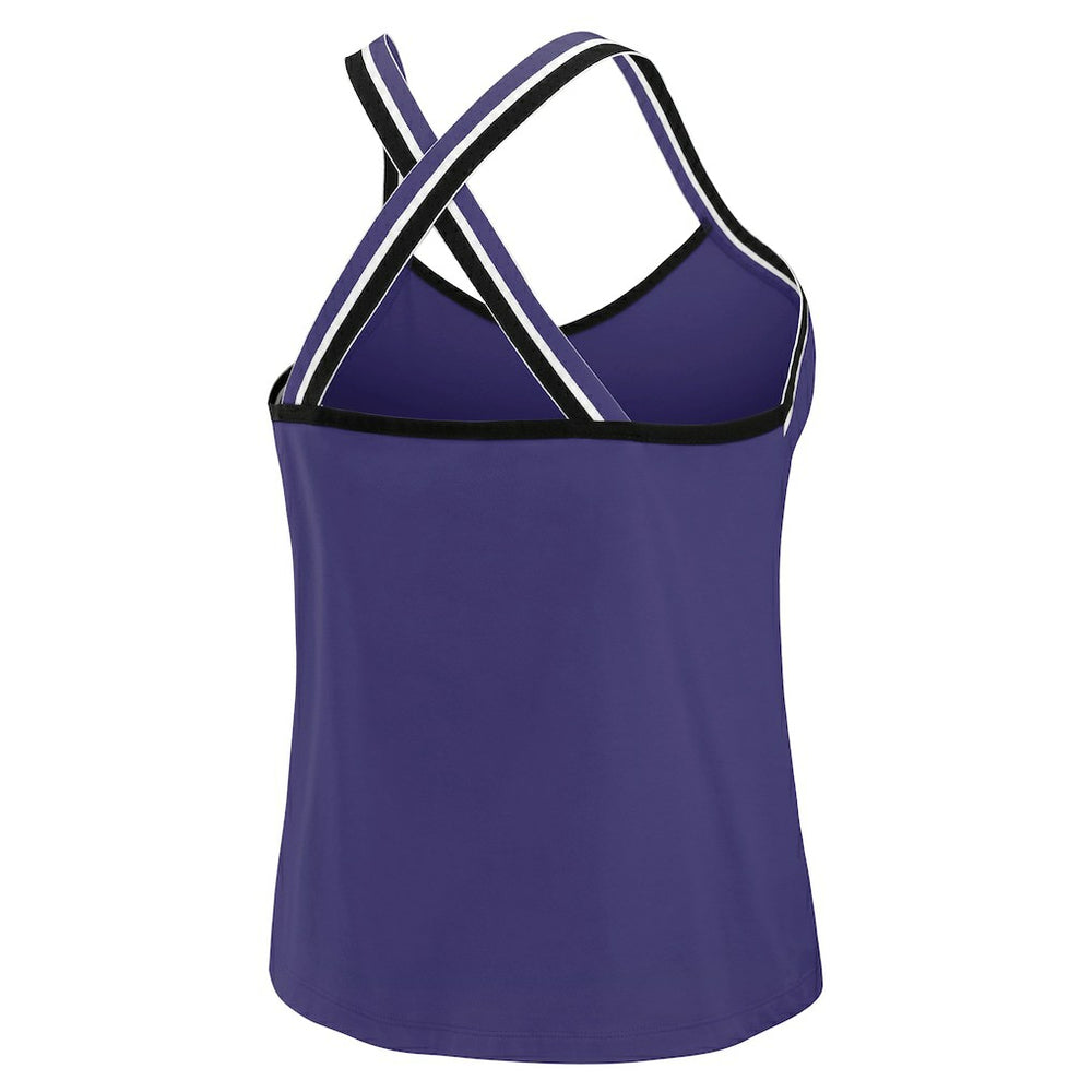 Baltimore Ravens WEAR by Erin Andrews Women's Cross Strap Tri-Blend Tank Top - Purple outlet