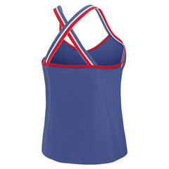 Buffalo Bills WEAR by Erin Andrews Women's Cross Strap Tri-Blend Tank Top - Royal discount