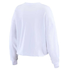 Cleveland Browns WEAR by Erin Andrews Women's Postcard Cropped Long Sleeve Top - White online
