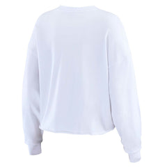 Detroit Lions WEAR by Erin Andrews Women's Postcard Cropped Long Sleeve Top - White online
