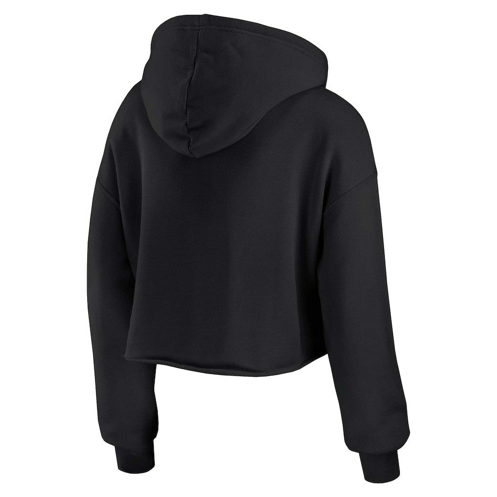 Las Vegas Raiders WEAR by Erin Andrews Women's Prime Cropped Pullover Hoodie - Black online