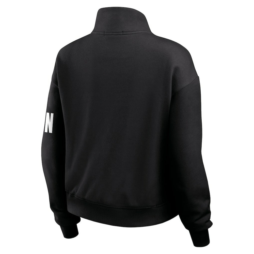 Cincinnati Bengals WEAR by Erin Andrews Women's Quarter-Zip Jacket - Black sale