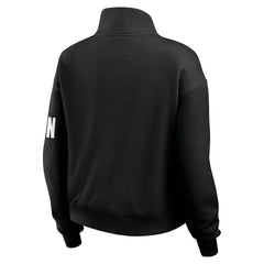 Cincinnati Bengals WEAR by Erin Andrews Women's Quarter-Zip Jacket - Black sale