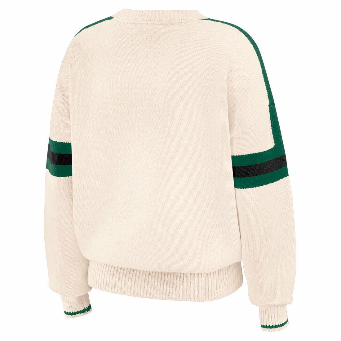 New York Jets WEAR by Erin Andrews Women's Stripe Pullover Sweater - Cream cheap