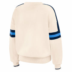 Tennessee Titans WEAR by Erin Andrews Women's Stripe Pullover Sweater - Cream online