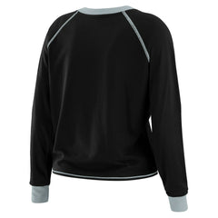 Las Vegas Raiders WEAR by Erin Andrews Women's Tie-Front Long Sleeve T-Shirt - Black outlet