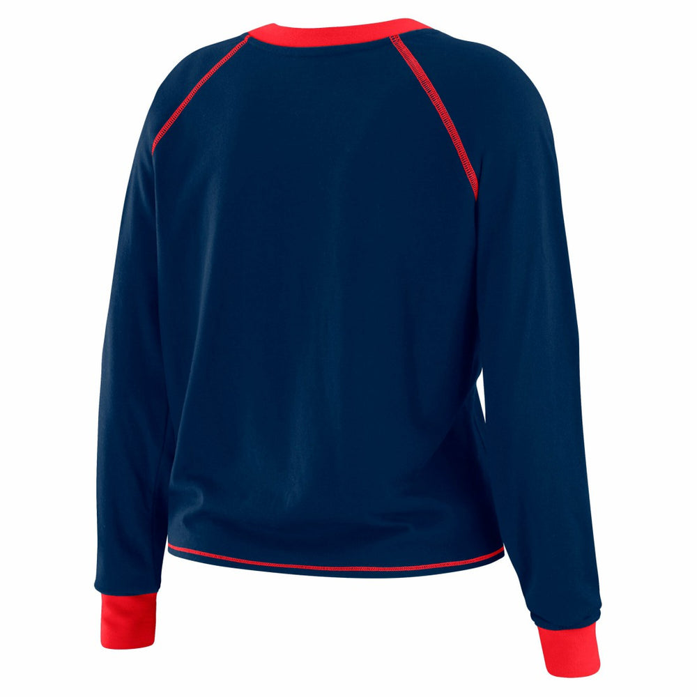 New York Giants WEAR by Erin Andrews Women's Tie-Front Long Sleeve T-Shirt - Royal online
