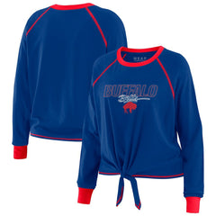 Buffalo Bills WEAR by Erin Andrews Women's Tie-Front Long Sleeve T-Shirt - Royal outlet
