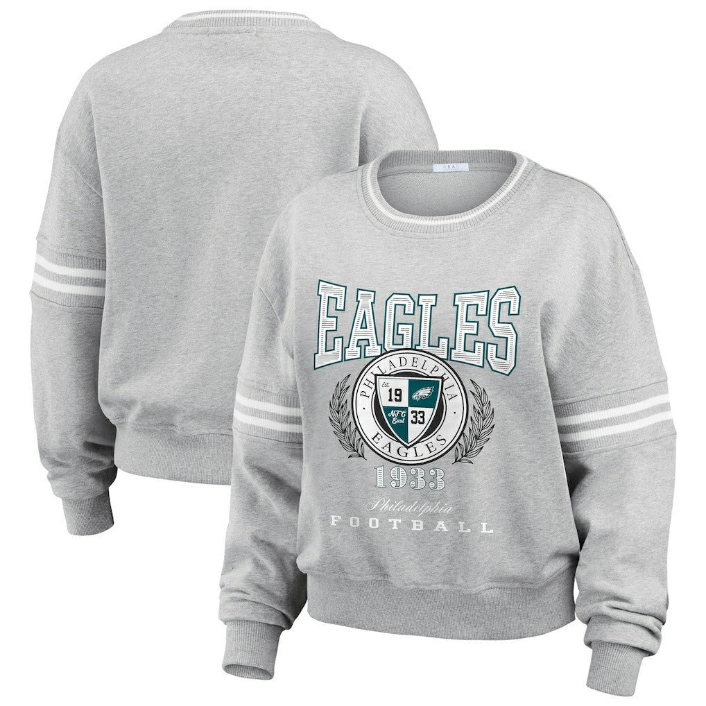 Philadelphia Eagles WEAR by Erin Andrews Women's Pullover Sweatshirt - Heather Gray online