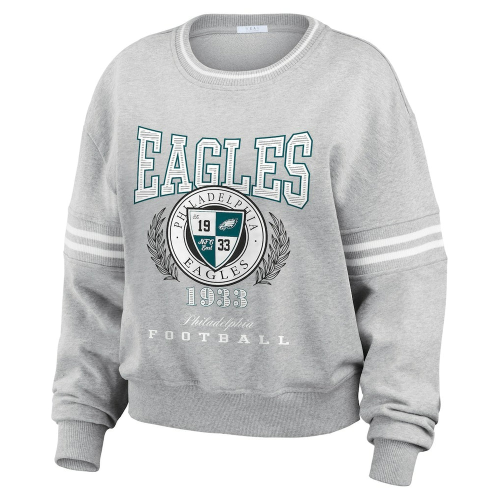 Philadelphia Eagles WEAR by Erin Andrews Women's Pullover Sweatshirt - Heather Gray online