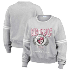 Arizona Cardinals WEAR by Erin Andrews Women's Cropped Pullover Sweatshirt - Heather Gray online