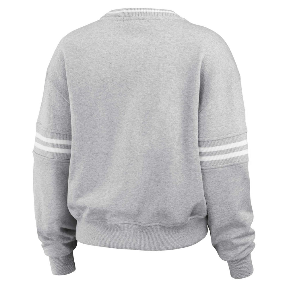 Houston Texans WEAR by Erin Andrews Women's Cropped Pullover Sweatshirt - Heather Gray online