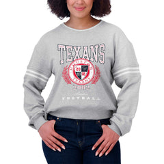 Houston Texans WEAR by Erin Andrews Women's Cropped Pullover Sweatshirt - Heather Gray online
