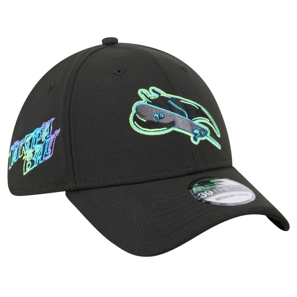 Tampa Bay Rays City Connect 39THIRTY Flex Hat - Black | New Era