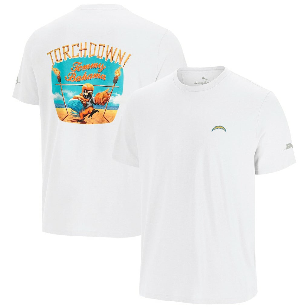 Los Angeles Chargers Sport Torchdown Graphic T-Shirt - White outlet
