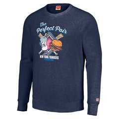 New York Yankees MLB x Guy Fieri’s Flavortown Unisex Tri-Blend Pullover Sweatshirt - Navy