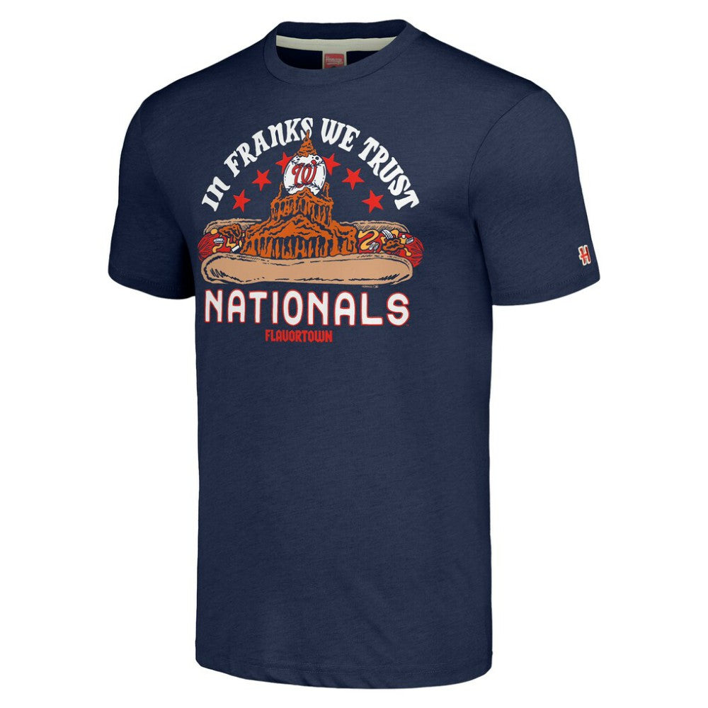Washington Nationals MLB x Guy Fieri’s Flavortown Unisex Tri-Blend T-Shirt - Navy