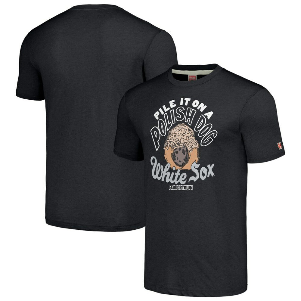 Chicago White Sox MLB x Guy Fieri’s Flavortown Unisex Tri-Blend T-Shirt - Charcoal