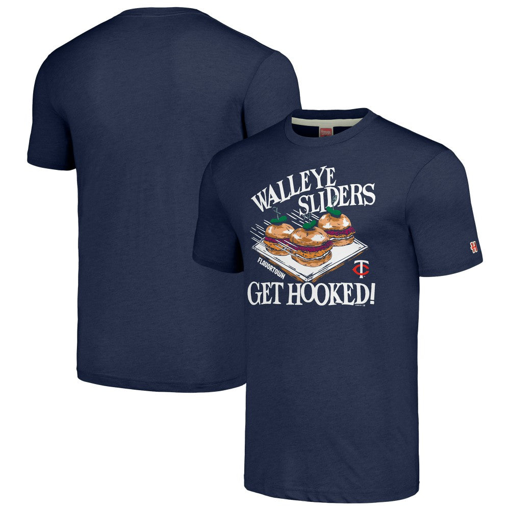Minnesota Twins MLB x Guy Fieri’s Flavortown Unisex Tri-Blend T-Shirt - Navy